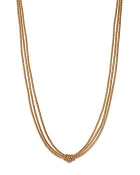 Alberto Amati - 14K Yellow Gold Multi Layer Mesh Knotted Collar Necklace, 18"