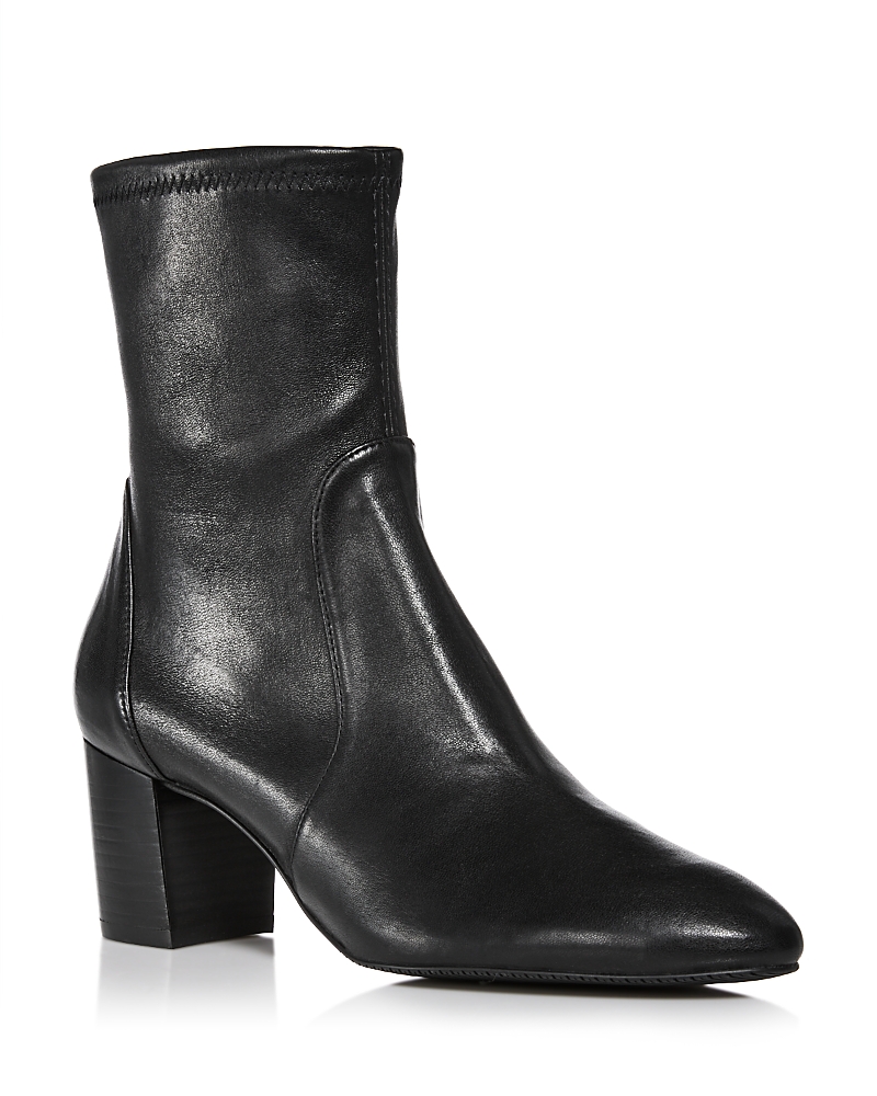 Stuart Weitzman Yuliana 60 Womens Leather Pull On Mid-calf Boots In Black