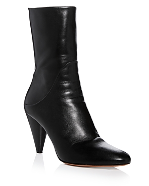 Shop Proenza Schouler Women's Almond Toe High Heel Boots In Black