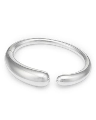 Sterling Silver Mercy Rounded Edge Cuff Bangle Bracelet