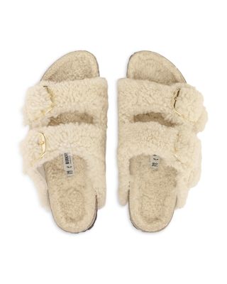 Women's Arizona Big Buckle Shearling Slide Sandals