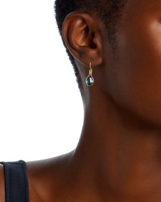 18K Yellow Gold Rock Candy&reg; London Blue Topaz Teeny Teardrop Earrings