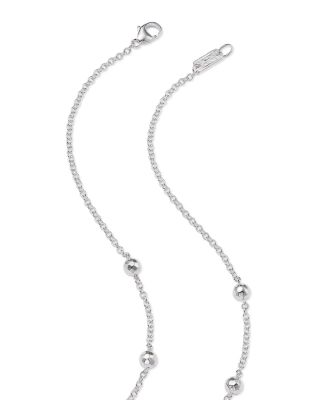 Sterling Silver Rock Candy Mini Lollipop Necklace in Clear Quartz, 37"