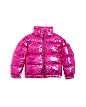 Moncler Girls' Meuse Down Jacket - Little Kid In Dark Pink
