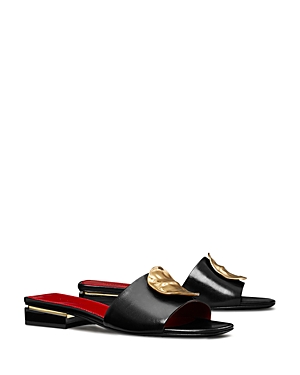 Tory Burch Women's Patos 25 Slip On Mule Slide Sandals In Perfect Black/red