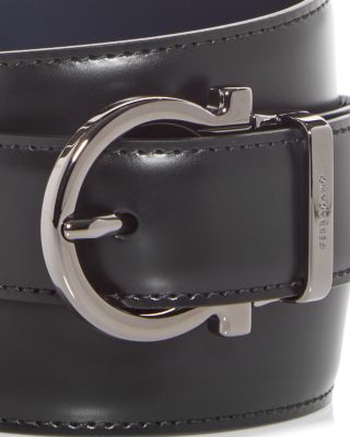 Men's Gancini Buckle Reversible Leather Belt