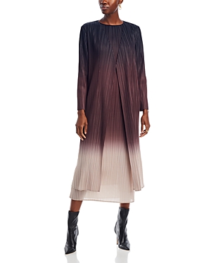 Misook Ombre Pleated Knit Duster