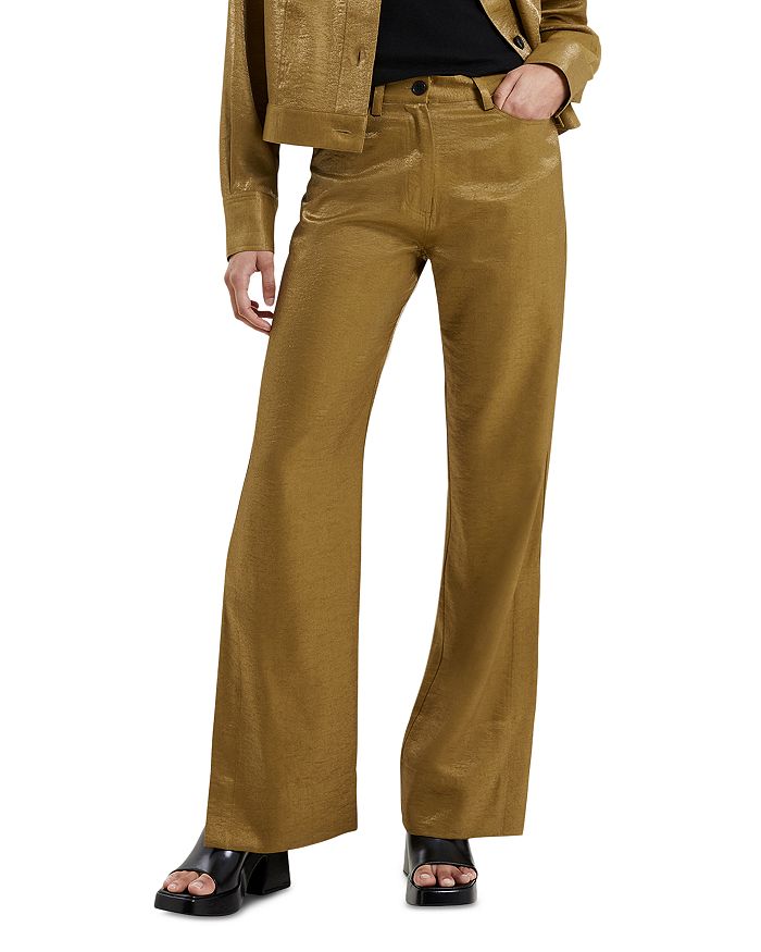FRENCH CONNECTION Cammie Shimmer Flare Pants | Bloomingdale's