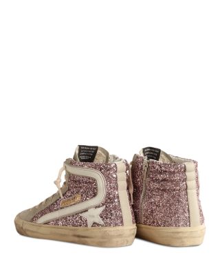 Women's Slide Glitter High Top Sneakers
