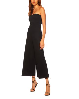 Strapless Cropped Wide Leg Jumpsuit