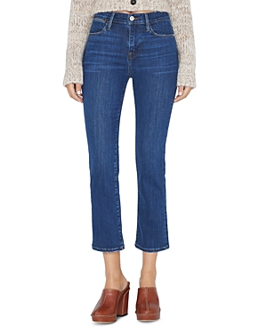 Shop Frame Le High Rise Straight Ankle Jeans In Majesty