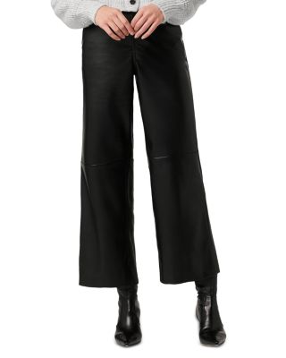 Joe's Jeans - The Mia High Rise Wide Leg Faux Leather Pants
