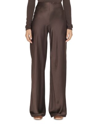 FRAME - Silk Wide Leg Pull On Pants