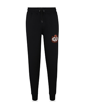 Shop Hugo Boss Nfl Chicago Bears Cotton Blend Printed Regular Fit Joggers In Charcoal