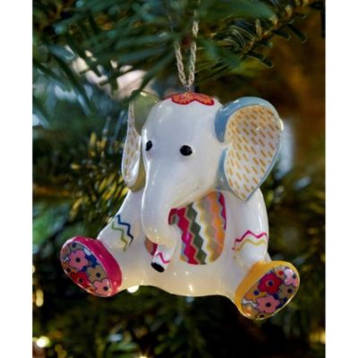 Jambo Elephant Patchwork Ornament