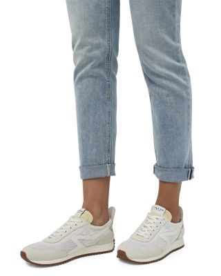 【RAG & BONE】and レザートリミング recycled mesh スニーカー rag & bone Women's Retro Mesh Lace Up Low Top Running