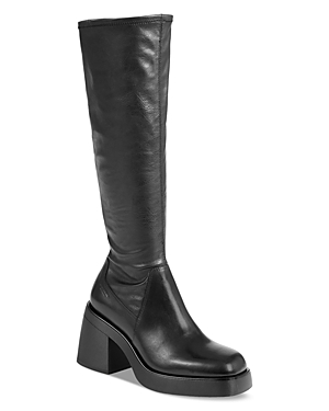 Shop Vagabond Women's Brooke Square Toe High Heel Boots In Black