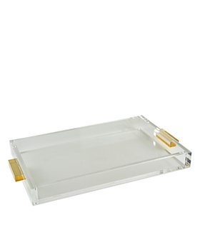 Tizo - Clear Tray with Gold Handles