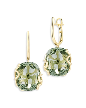 Miseno Jewelry 18k Yellow Gold Sea Leaf Green Amethyst Drop Earrings In Green/gold