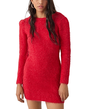 Ba&sh Tunia Boat Neck Dress In Red