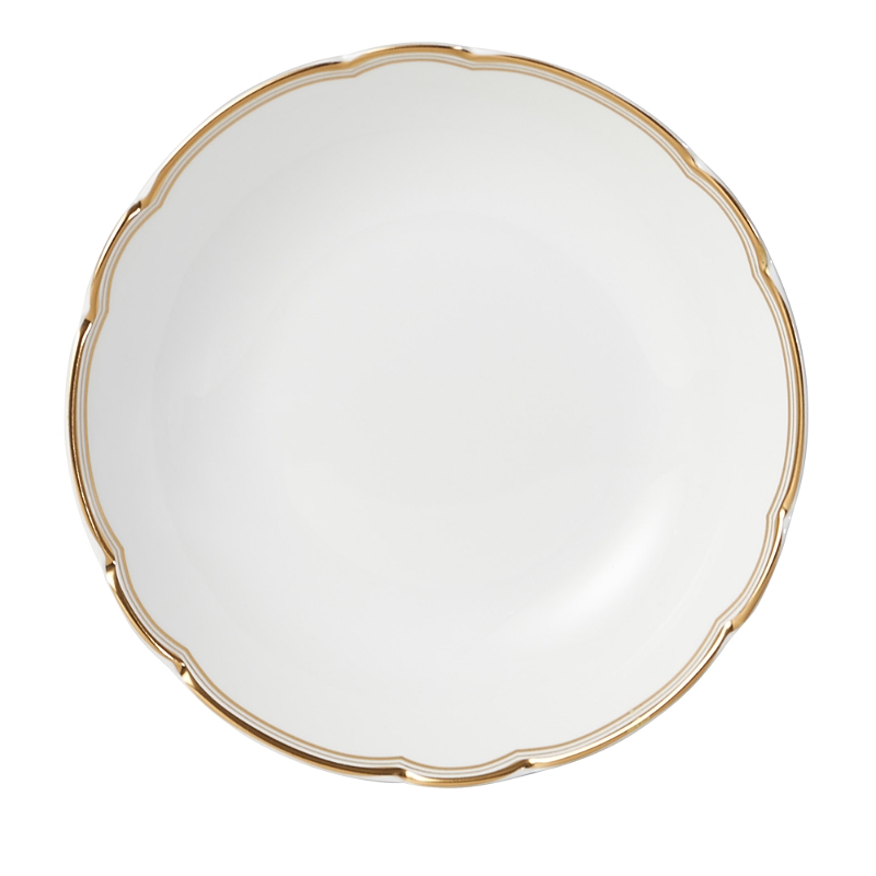 Bernardaud Coupe Soup Plate In White/gold