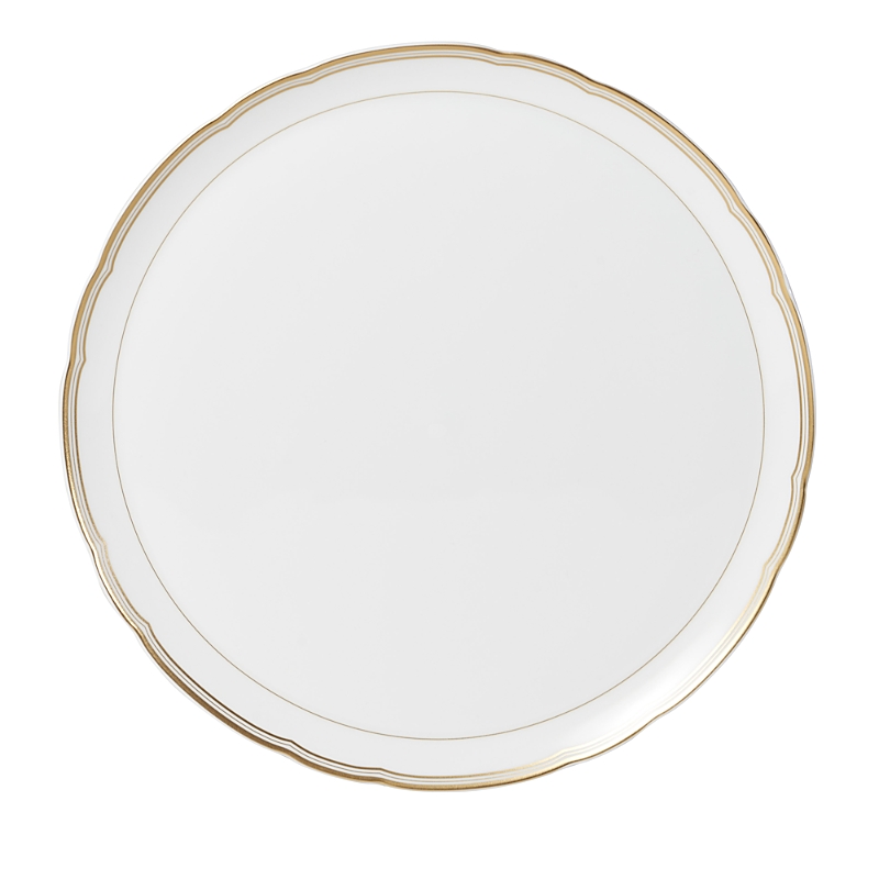 Bernardaud Pompadour Round Tart Platter In White/gold