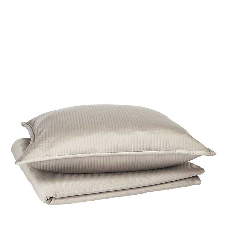 Ann Gish Linea Coverlet Set, King In Gray
