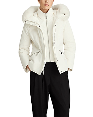 Shop Dawn Levy Robyn Hooded Puffer Jacket In Alpine