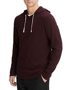 Vince Regular Fit Slub Hoodie In Pinot Vino