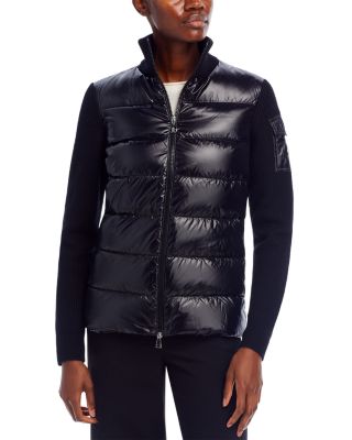 Padded Wool Puffer Cardigan