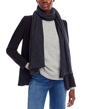 C By Bloomingdale's Cashmere Oversized Knit Scarf - 100% Exclusive In Dark Gray