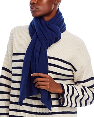 C By Bloomingdale's Cashmere Oversized Knit Scarf - 100% Exclusive In Dark Blue