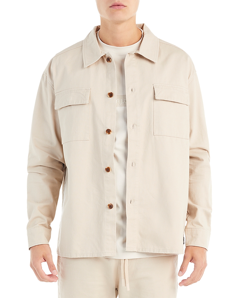 Nana Judy Dover Oversize Shirt Jacket In Bone