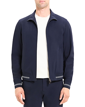 Shop Theory Marco Precision Ponte Full Zip Jacket In Baltic