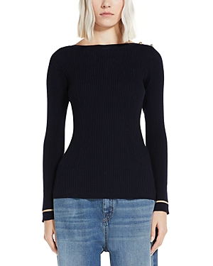 MAX MARA STUDIO BANFY WOOL BOAT NECK SWEATER