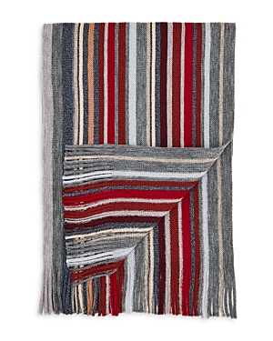 The Men's Store At Bloomingdale's Vertical Stripe Raschel Scarf - 100% Exclusive In Red