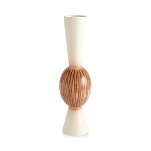 Global Views Low Orb Sunset Stripes Vase