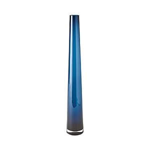 Global Views Glass Tower Vase Blue, Small
