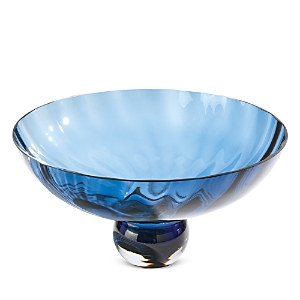 Global Views Ball Footed Bowl, Large In Blue
