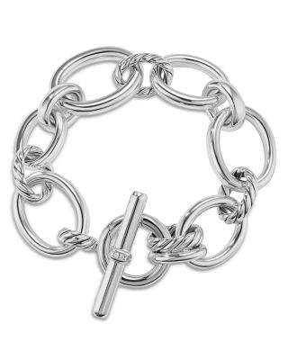 Sterling Silver DY Mercer Diamond Link Bracelet