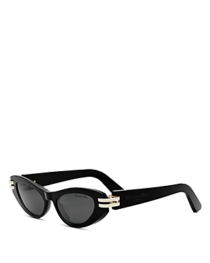 Shop Dior C B1u Butterfly Sunglasses, 50mm In Black/gray Solid