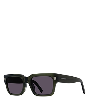 Shop Givenchy Gv Day Square Sunglasses, 53mm In Green/purple Solid