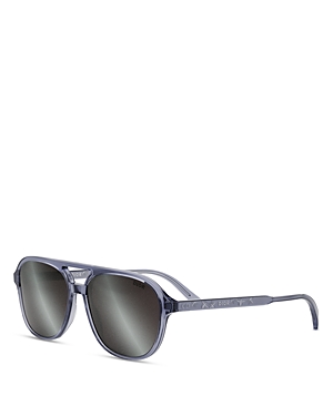 Shop Dior N1i Pilot Sunglasses, 57mm In Gray/gray Mirrored Solid