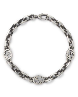 Gucci Sterling Silver Interlocking Chain Bracelet | Bloomingdale's