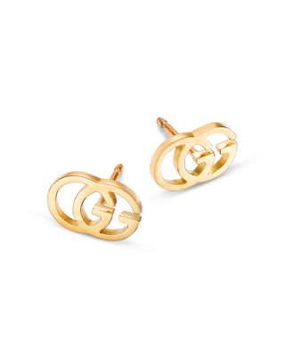 Gucci 18K Yellow Gold Running G Stud Earrings