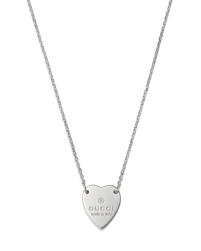Necklace with Gucci Trademark Heart Pendant