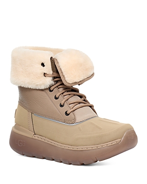 Shop Ugg Men's City Butte Lace Up Boots In Dune