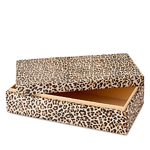 Global Views Cheetah Print Hair-on-hide Box, Large In Brown