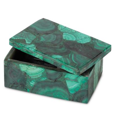 Global Views Malachite Small Stone Box
