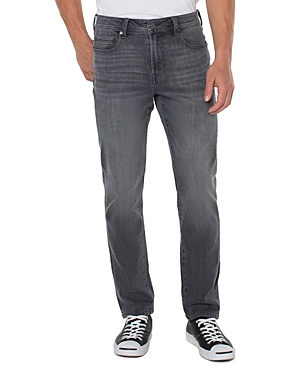 Shop Liverpool Los Angeles Kingston Modern Straight Jeans In Greystone